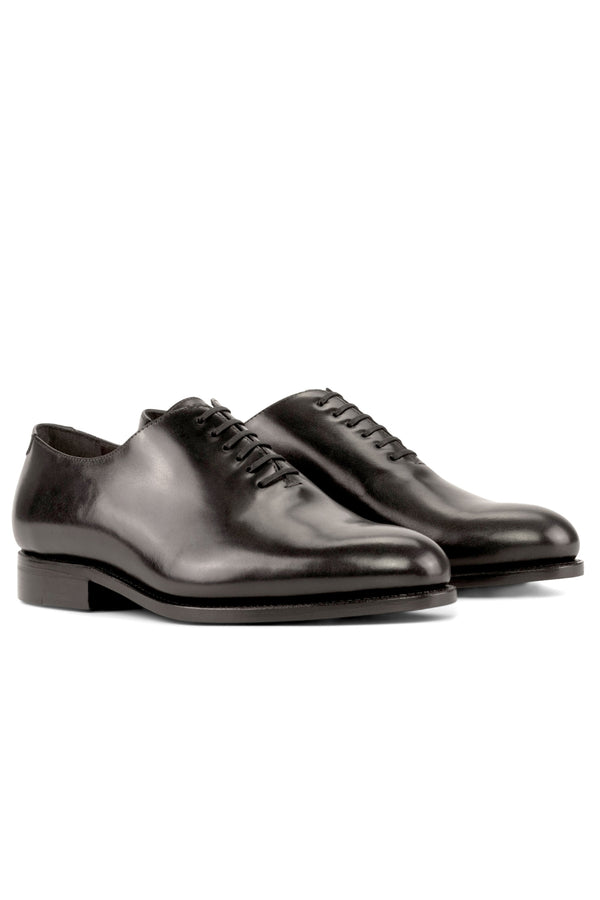 Black Wholecut Oxford Shoes