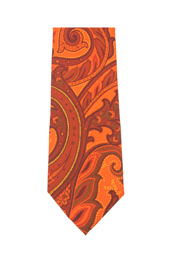 Orange Printed Tie