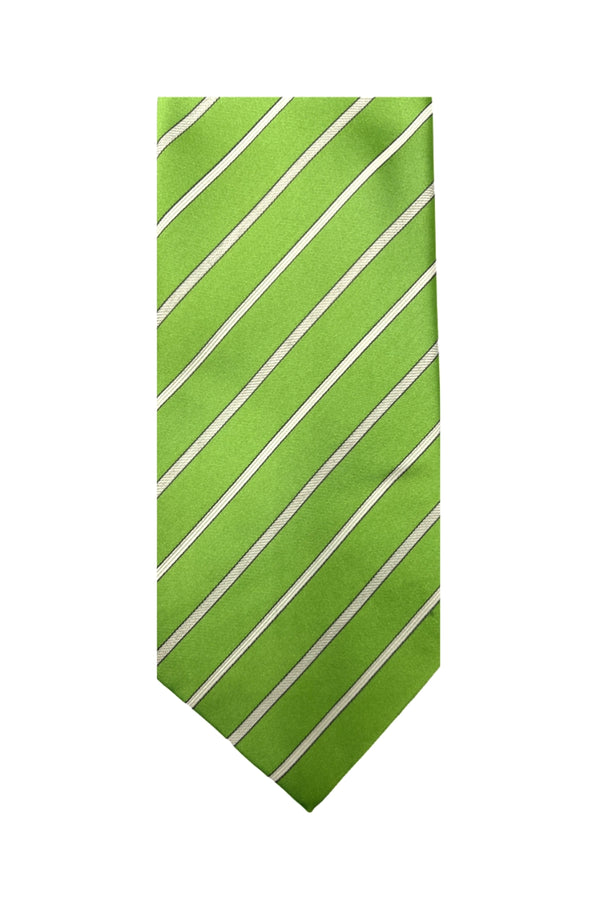 Cravate Vert Pomme à Rayures