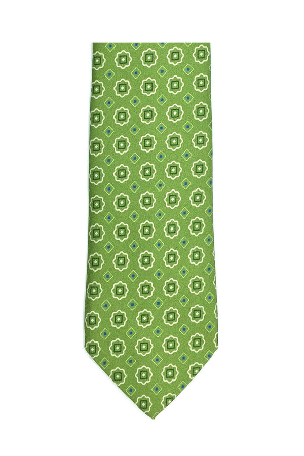 Apple Green Printed Tie