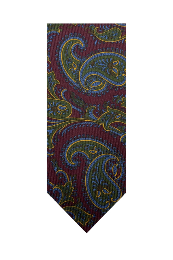 Burgundy Paisley Pattern Tie