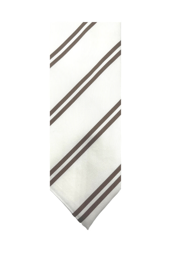 Cravate Blanche Rayée