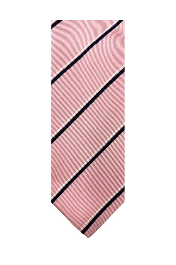 Pink Ties with Black Stripes