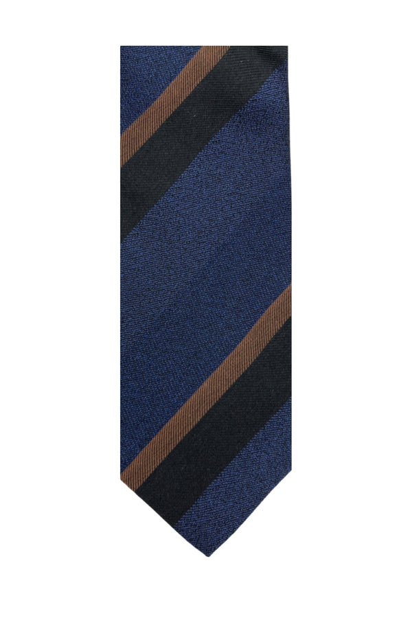 Cravate Rayée Bleu et Marron