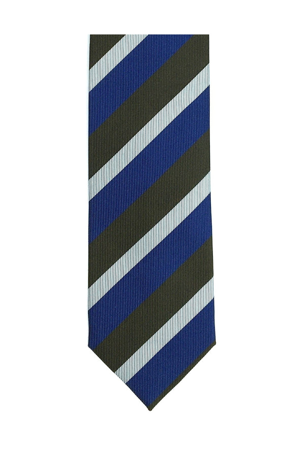 Cravate Rayée Bleu et Brun