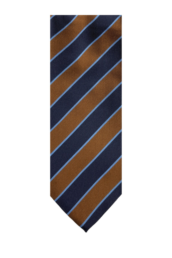 Brown and Blue Tie