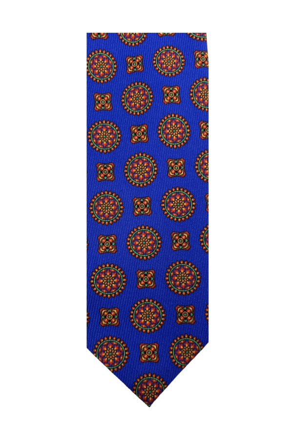 Cravate Bleu Roi à Motifs