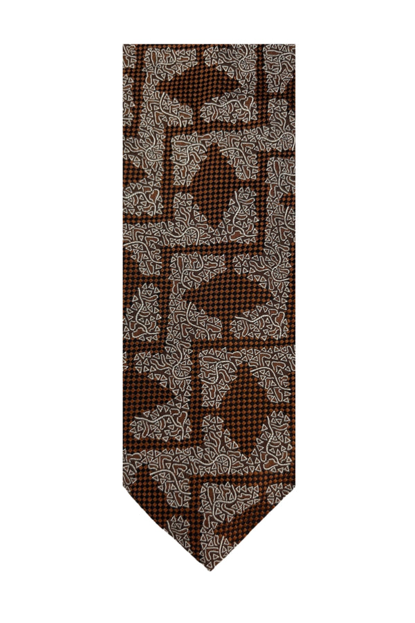 Brown Patterned Tie