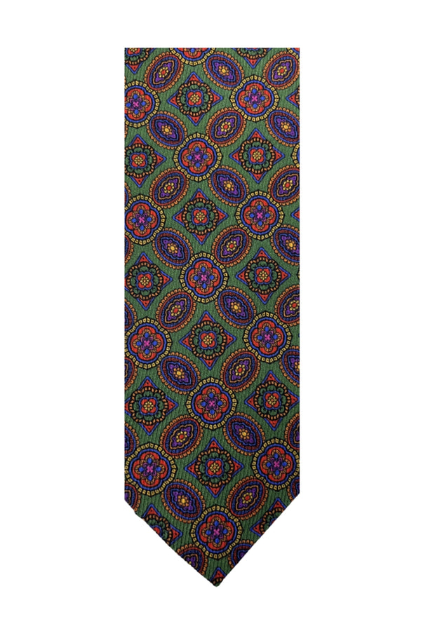 Olive Patterned Tie