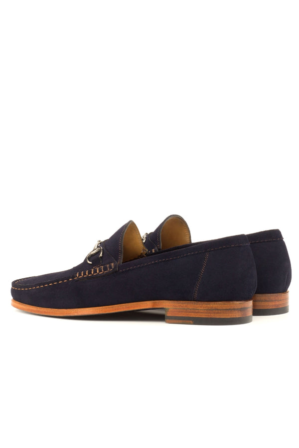 Suede Navy Loafers