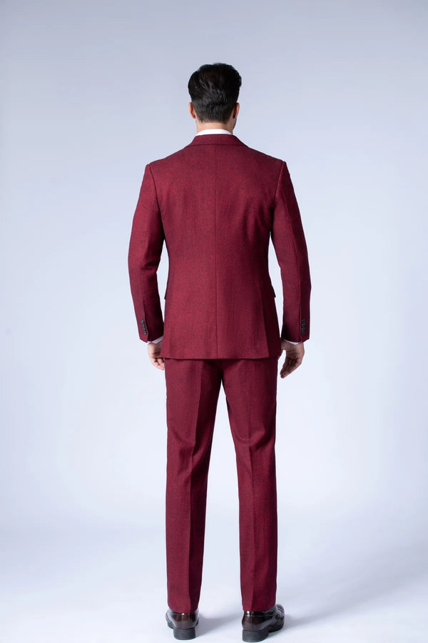 Costume Tweed Barleycorn Rouge - Stratos