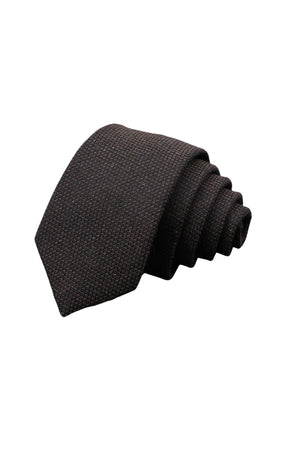 Cravate Coton Marron - Stratos
