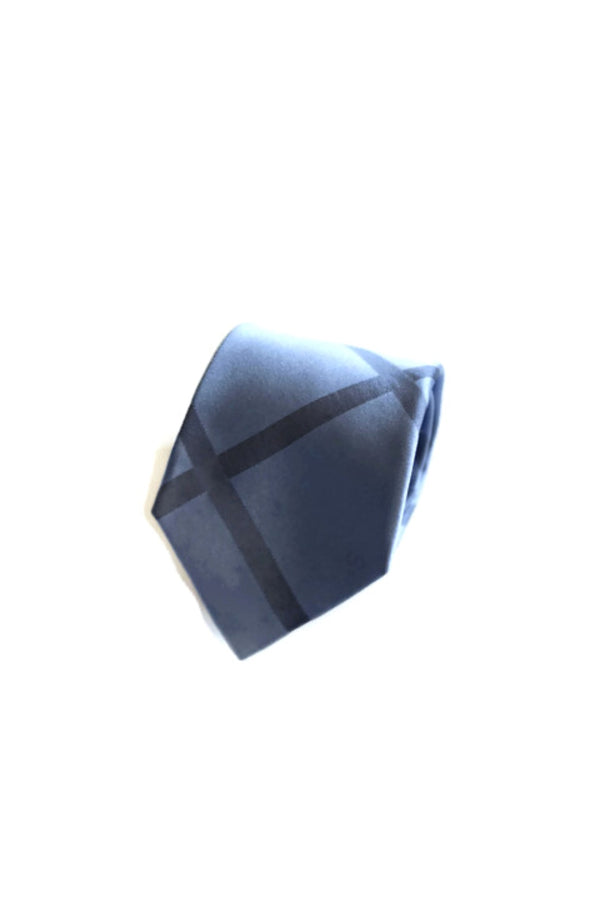 Cravate Soie Bleu Gris - Stratos