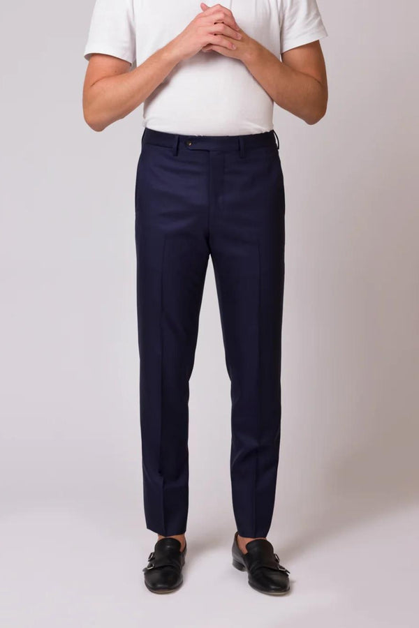 Pantalon Classique Laine Bleu - Stratos