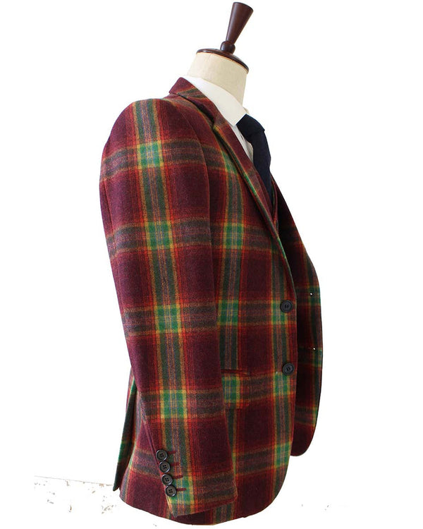 Costume 3P Tweed Prince de Galles Rouge - Stratos